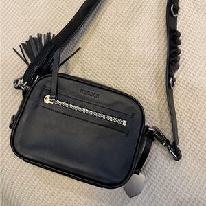 RUDSAK Black Crossbody Bag with Tassel Detail